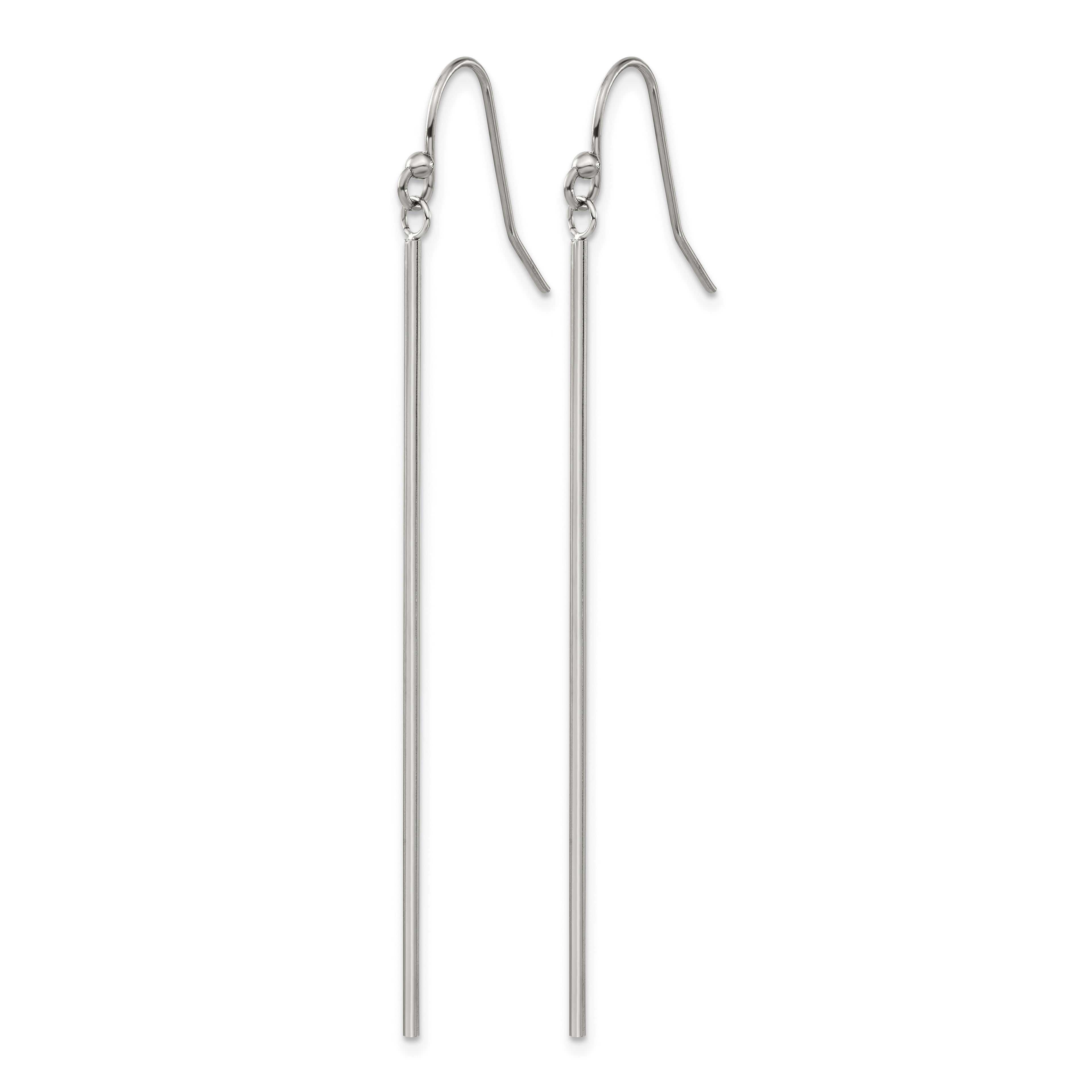 Stainless Steel Polished Drop Dangle Earrings