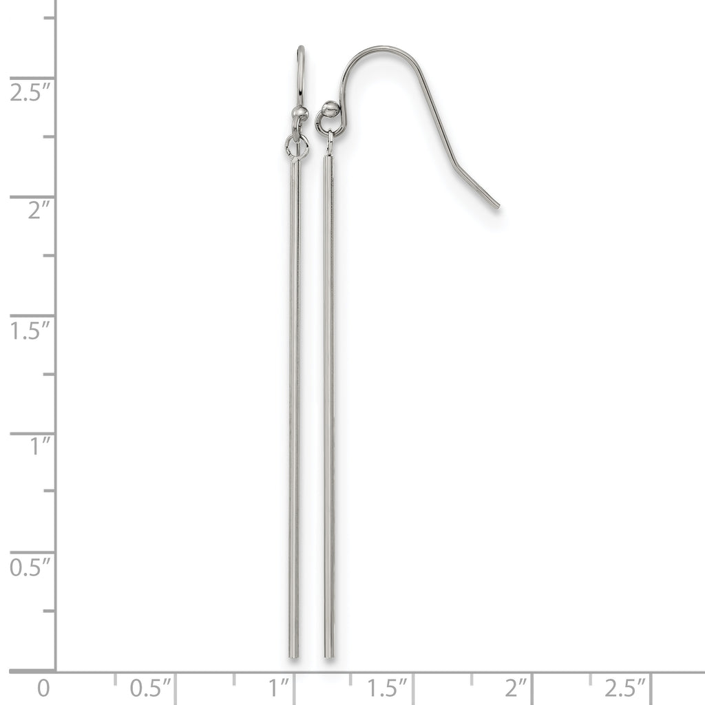Stainless Steel Polished Drop Dangle Earrings
