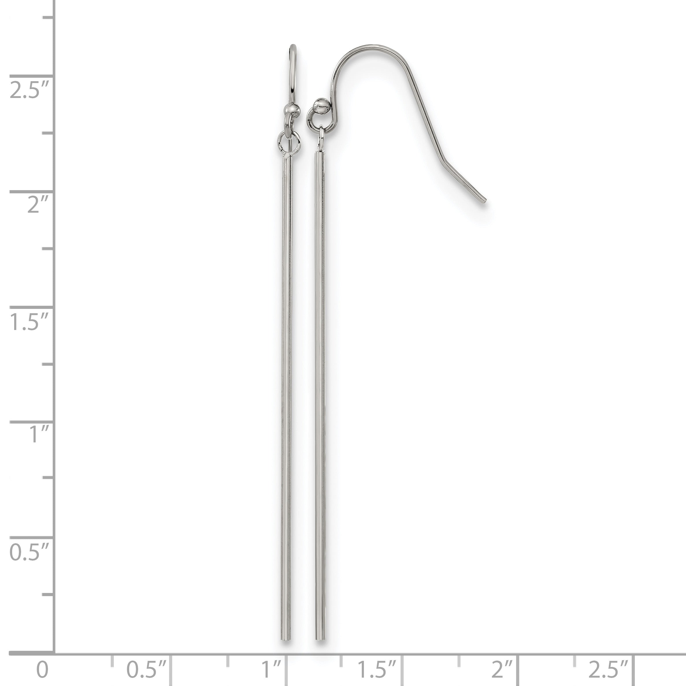 Stainless Steel Polished Drop Dangle Earrings