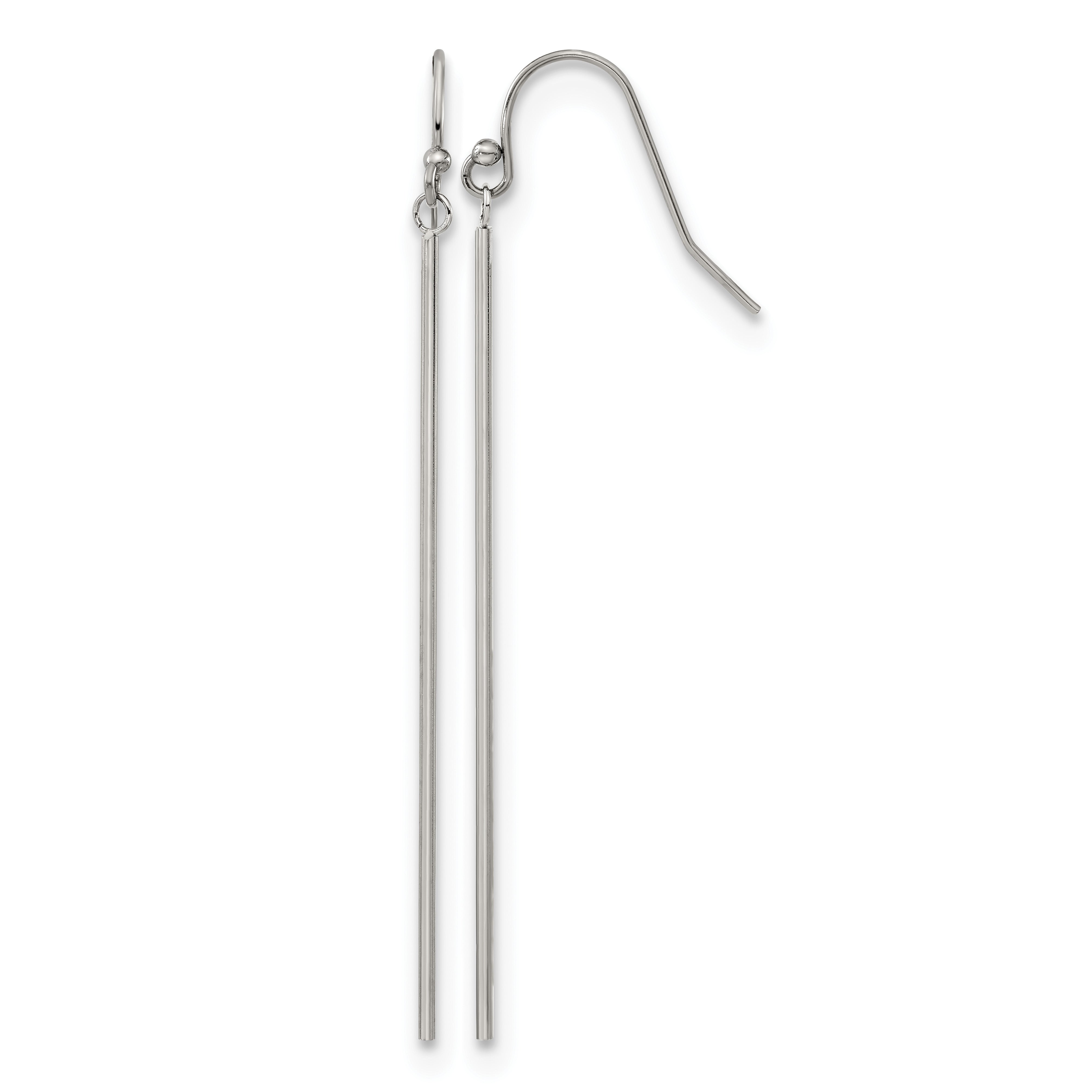 Stainless Steel Polished Drop Dangle Earrings Main image