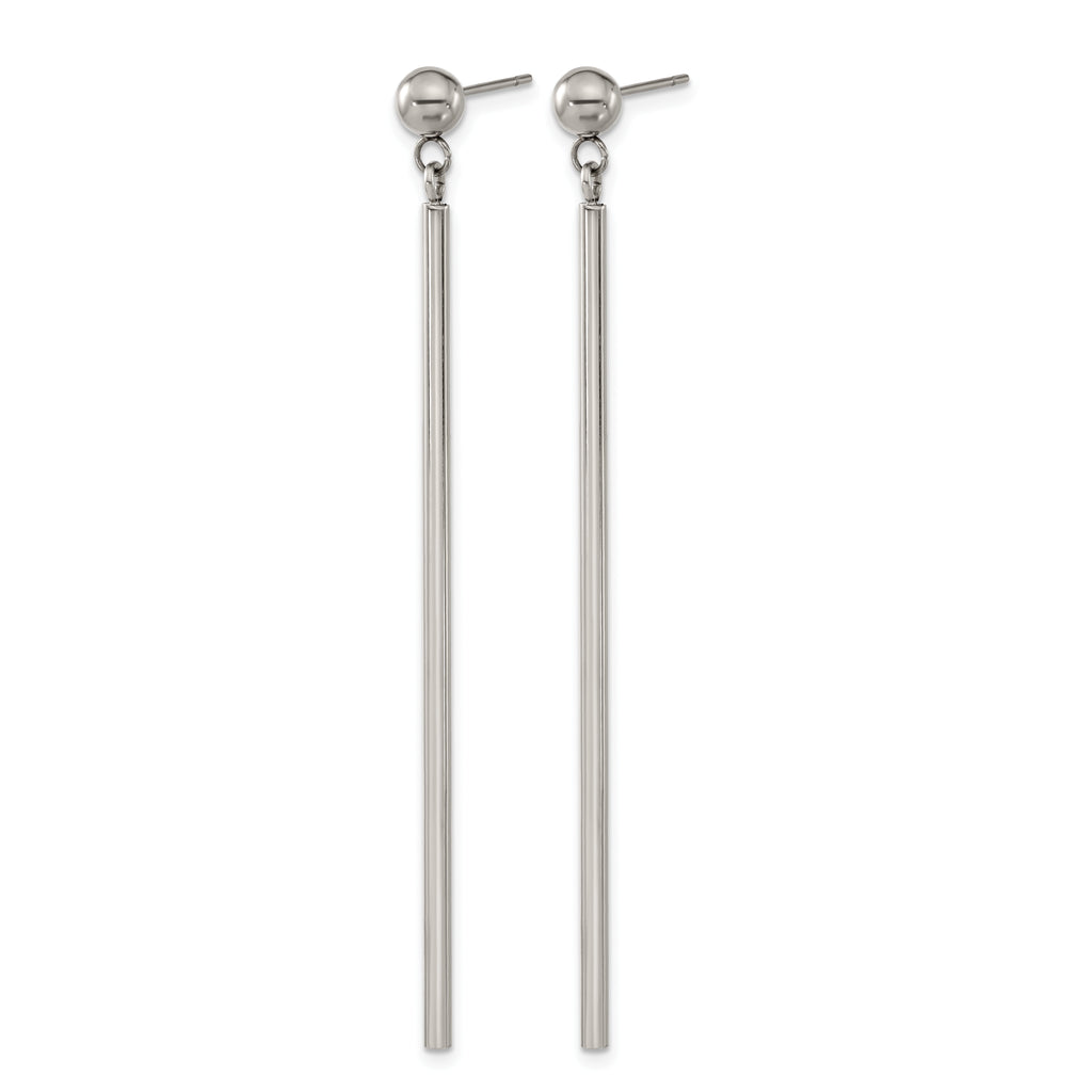 Stainless Steel Polished Drop Dangle Earrings