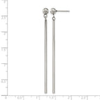 Stainless Steel Polished Drop Dangle Earrings