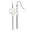 Chisel Stainless Steel Polished 4-Leaf Clover Dangle Shepherd Hook Earrings