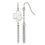 Stainless Steel Polished Leaf Drop Dangle Earrings for Women