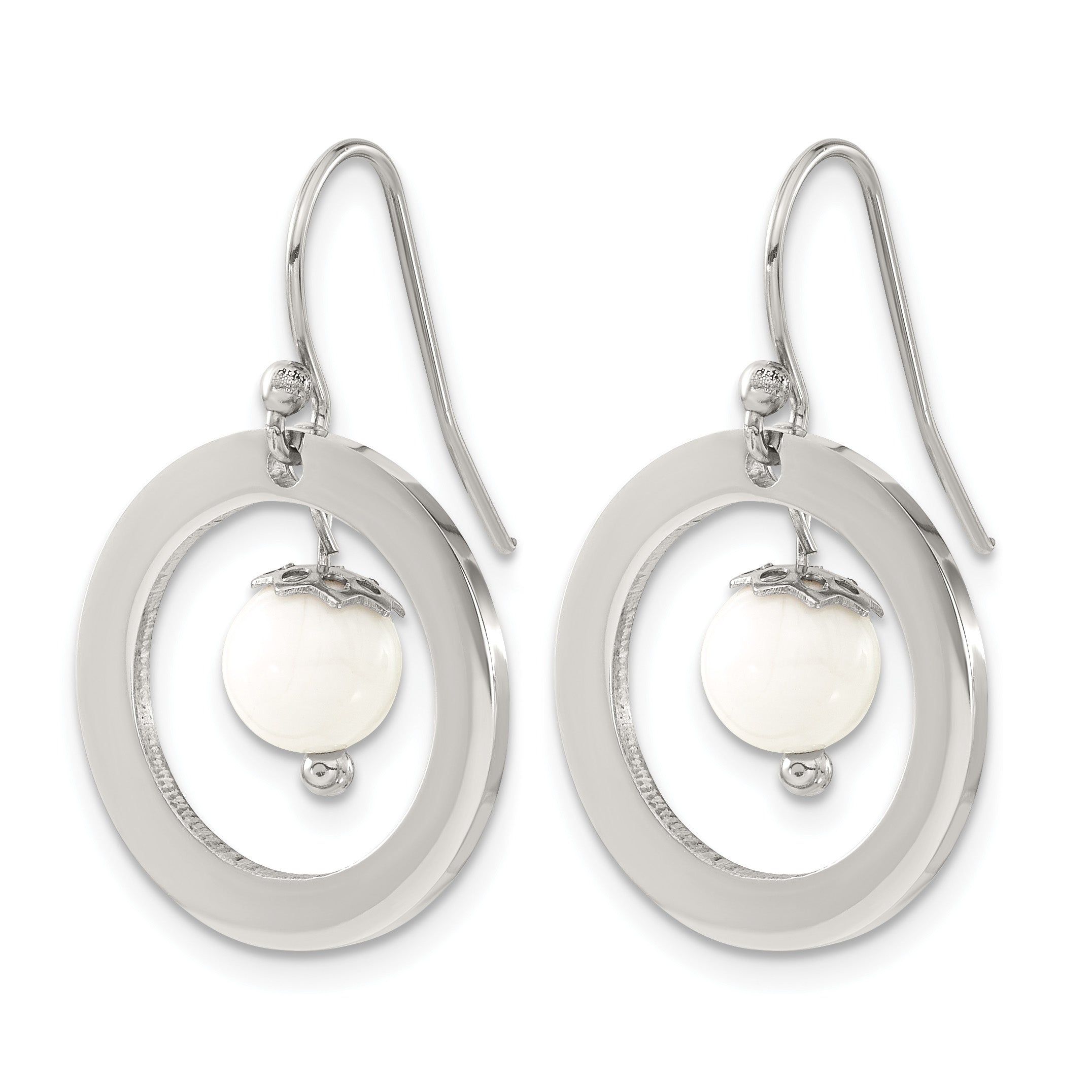 Stainless Steel Polished Drop Dangle Earrings for Women Secondary image