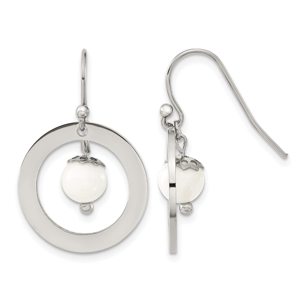 Stainless Steel Polished Drop Dangle Earrings for Women