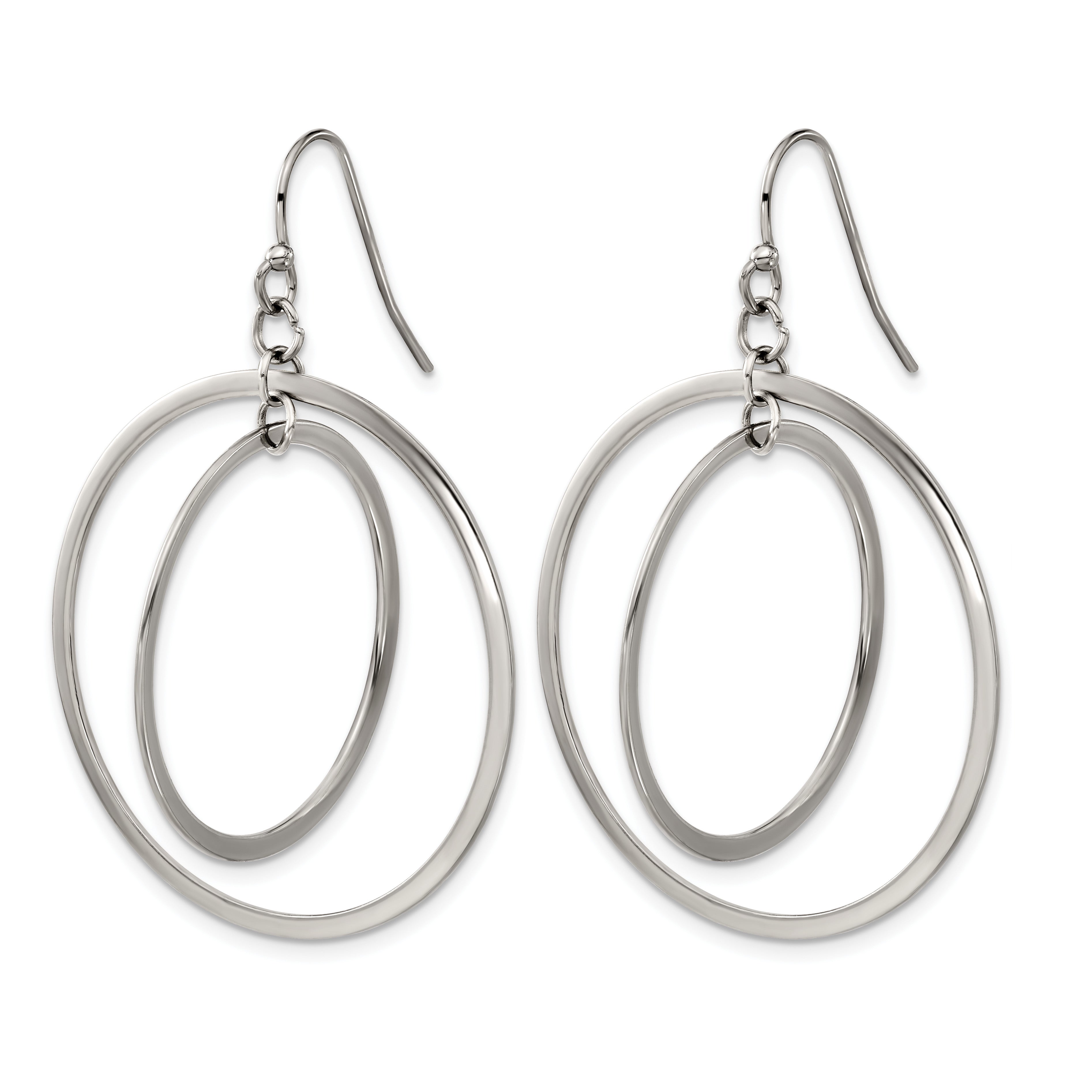Stainless Steel Polished Drop Dangle Earrings for Women