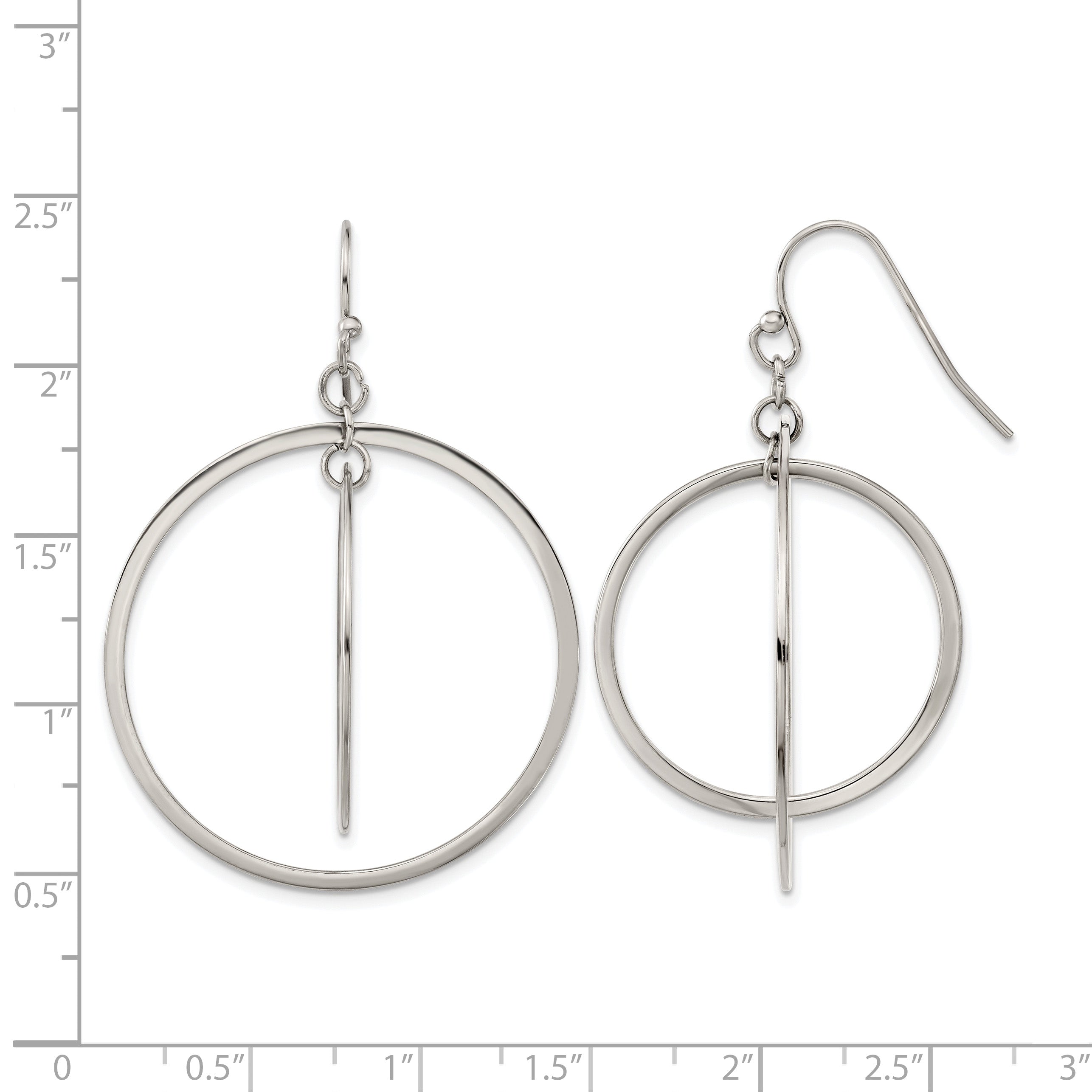 Stainless Steel Polished Drop Dangle Earrings for Women