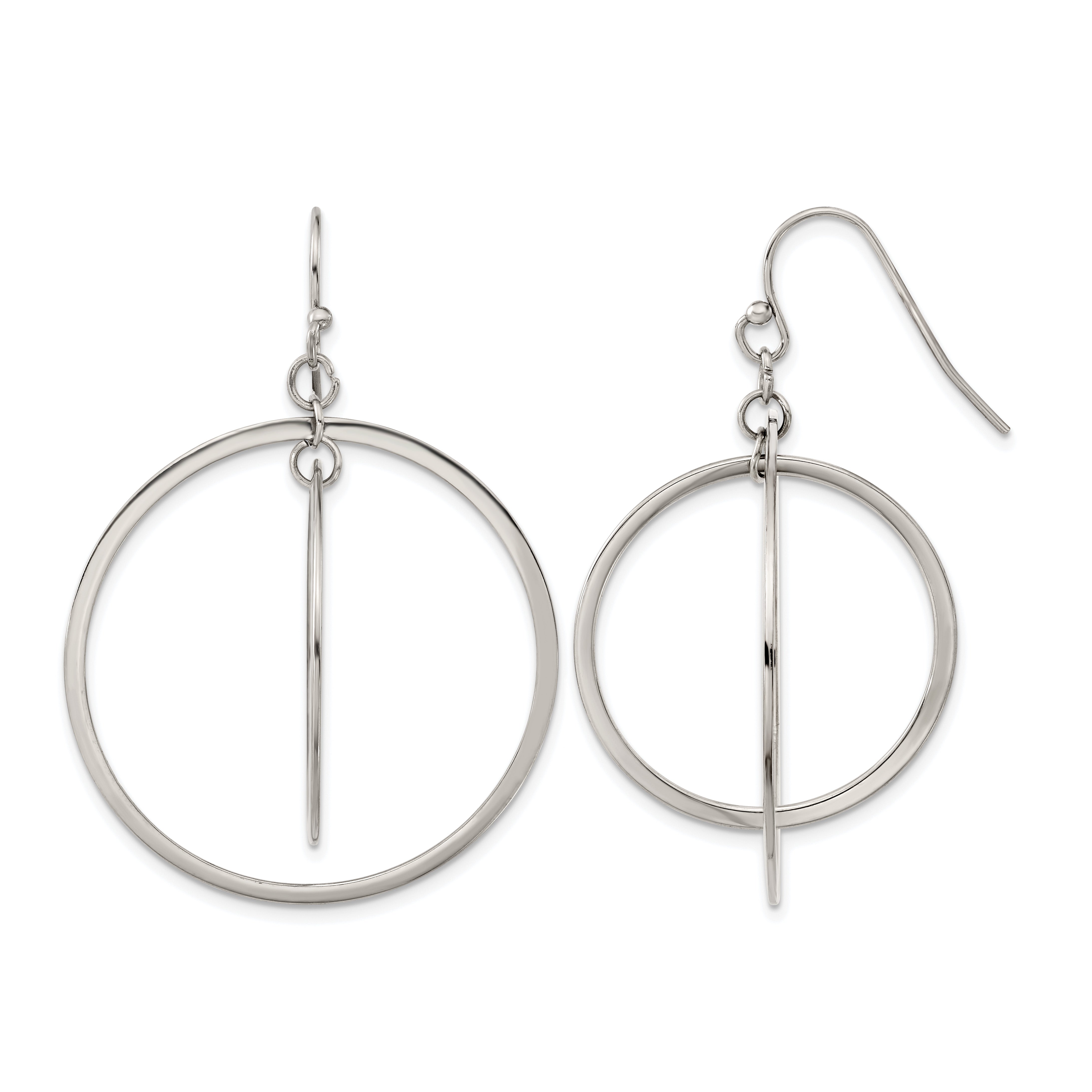 Stainless Steel Polished Drop Dangle Earrings for Women Main image
