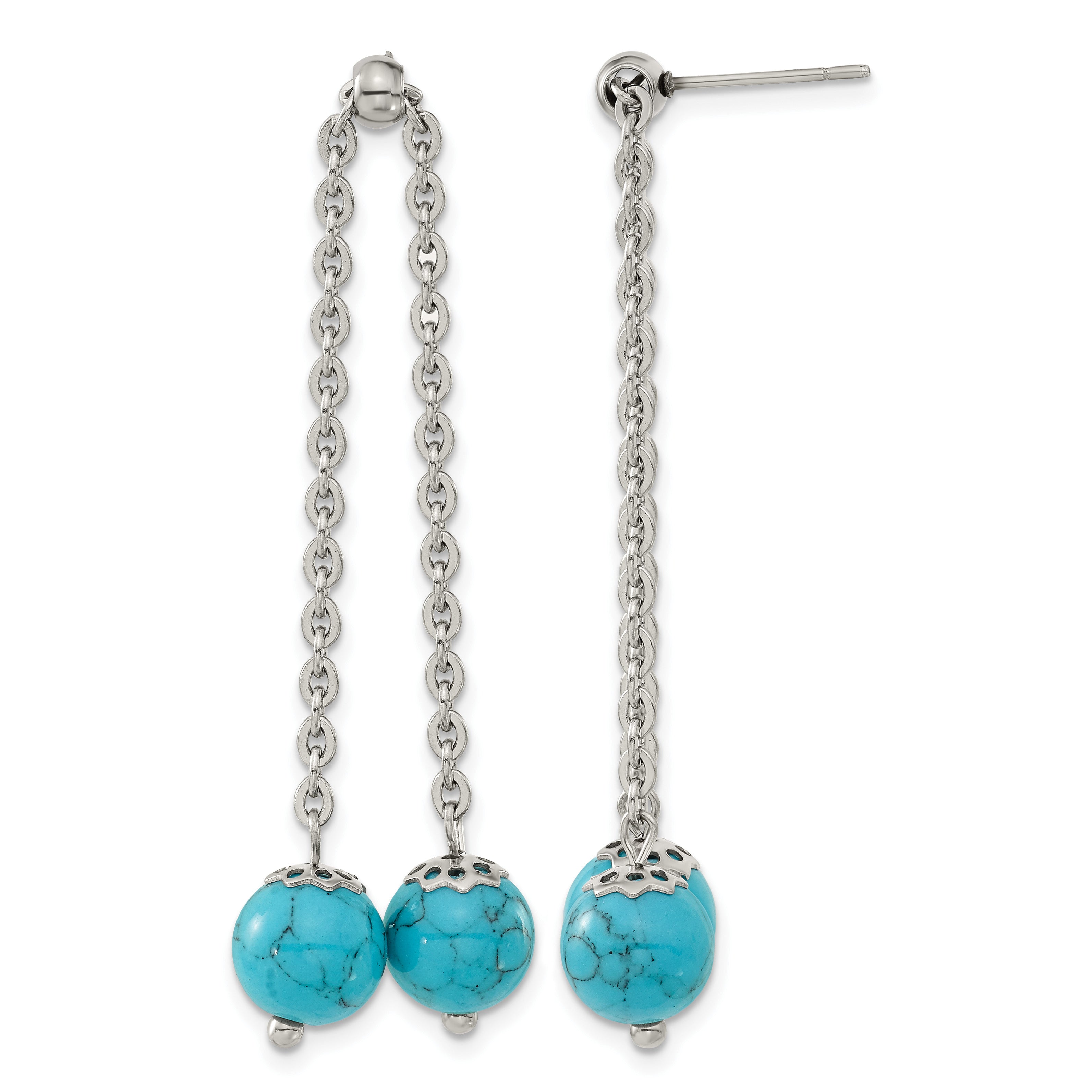 Stainless Steel Polished Drop Dangle Earrings for Women Main image