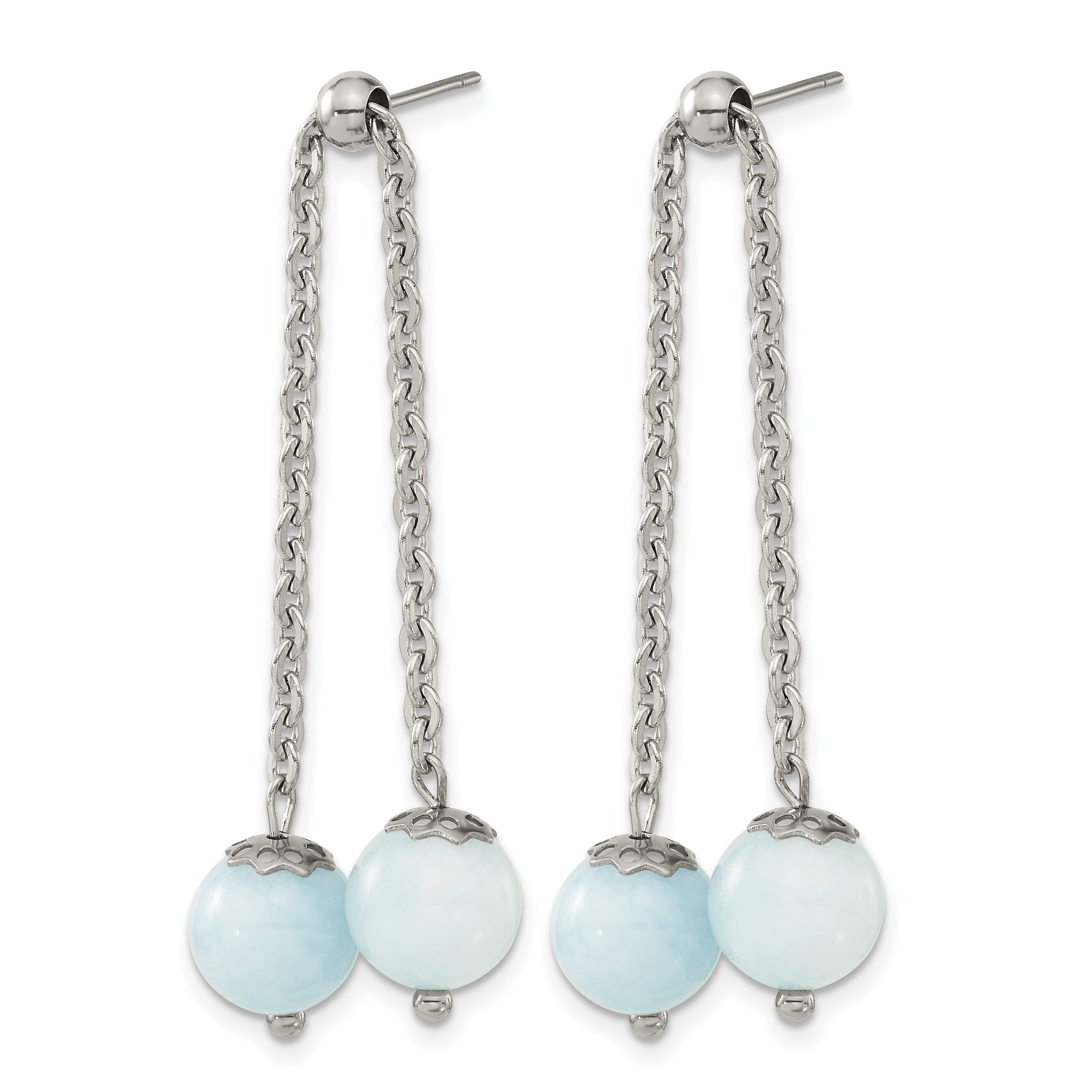 Stainless Steel Polished Drop Dangle Earrings for Women Secondary image