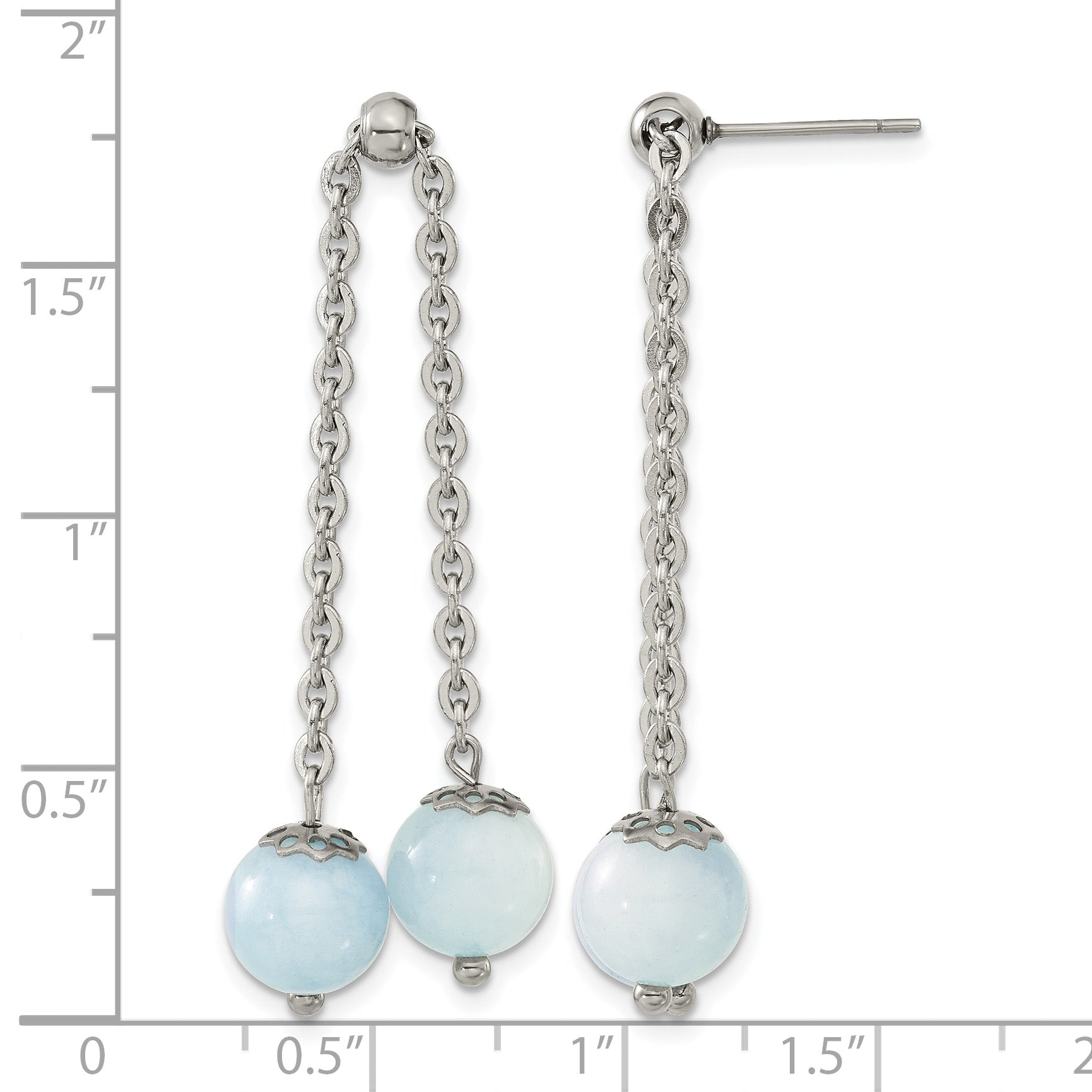 Stainless Steel Polished Drop Dangle Earrings for Women