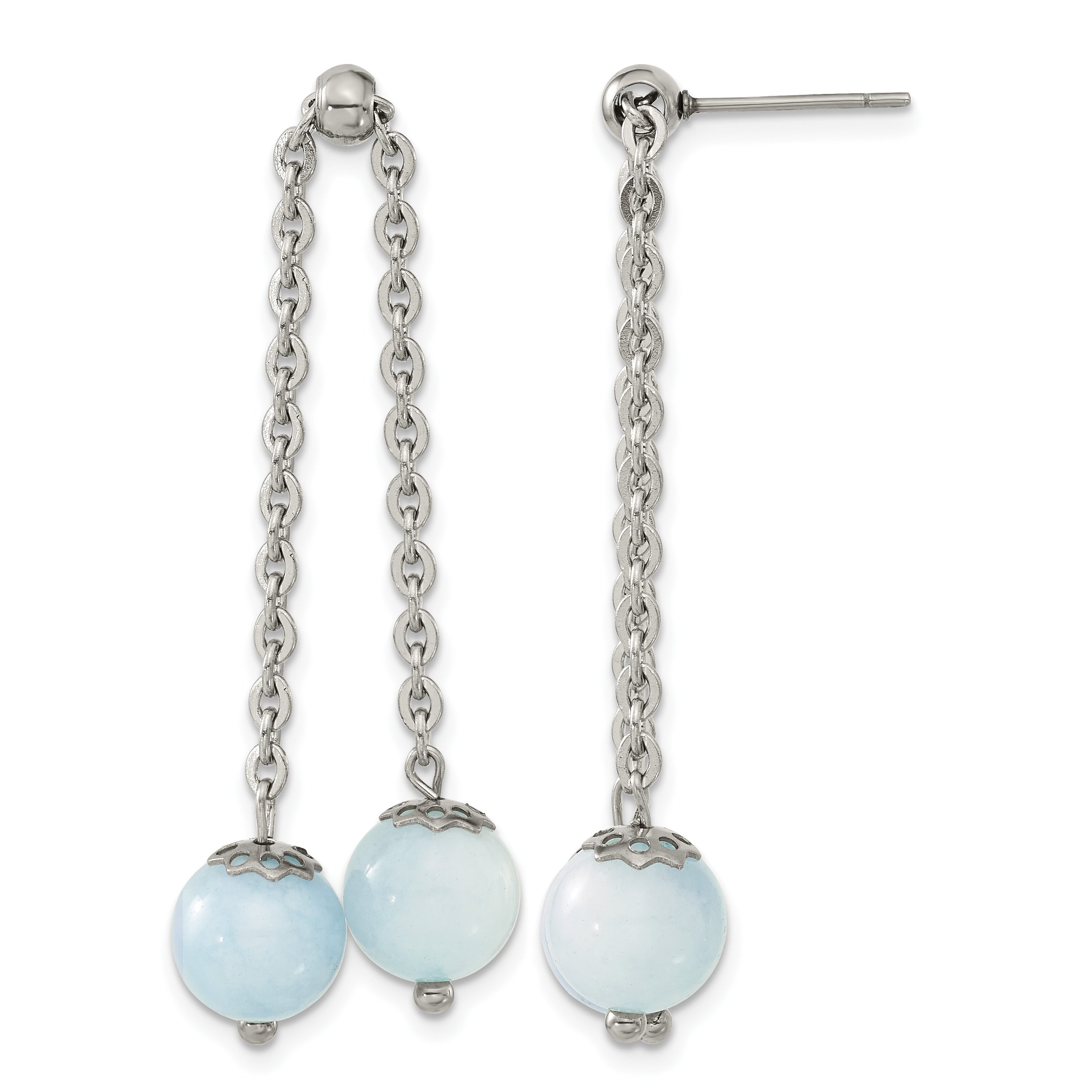 Stainless Steel Polished Drop Dangle Earrings for Women