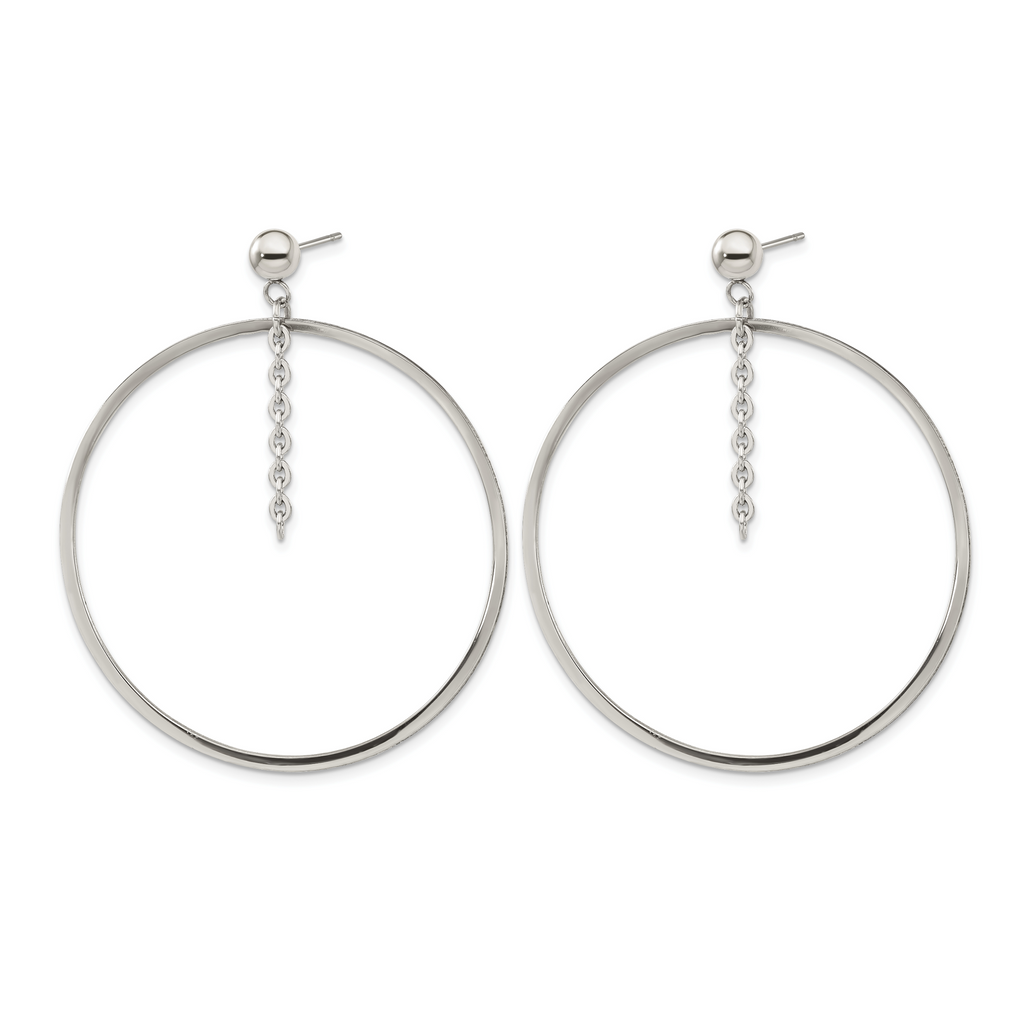 Stainless Steel Polished Drop Dangle Earrings for Women