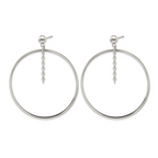 Stainless Steel Polished Drop Dangle Earrings for Women