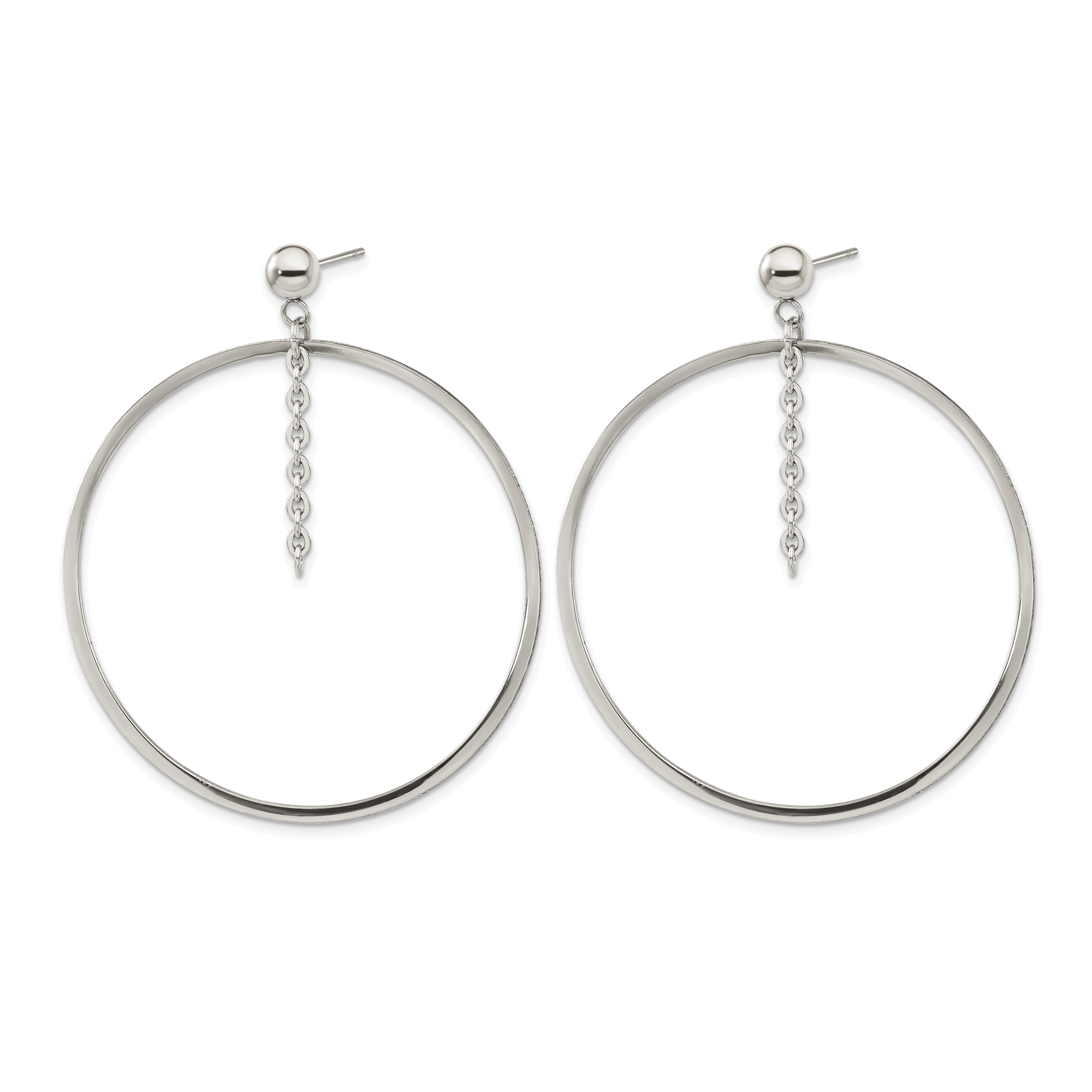 Stainless Steel Polished Drop Dangle Earrings for Women
