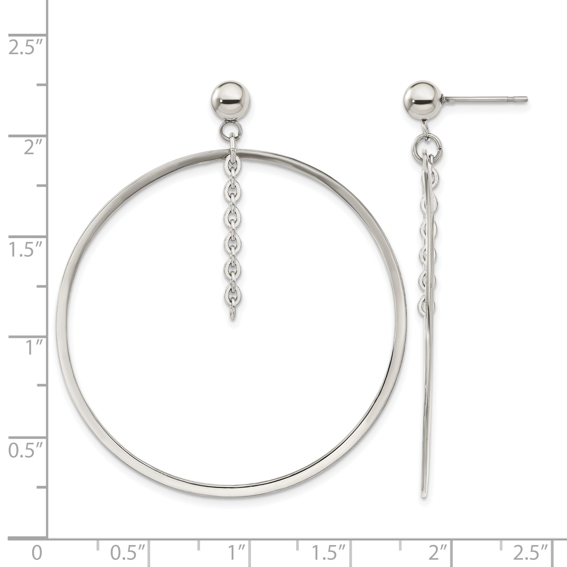 Stainless Steel Polished Drop Dangle Earrings for Women