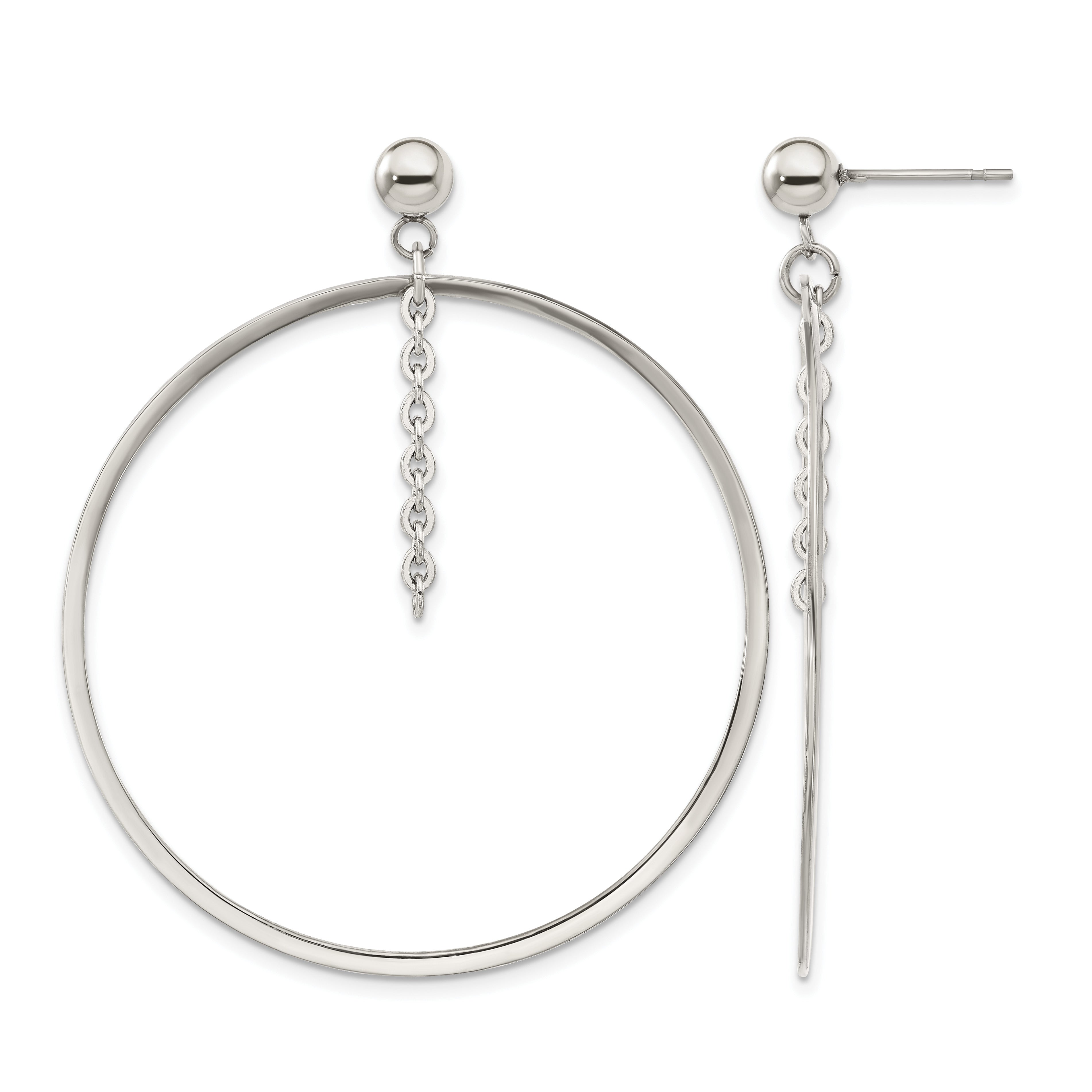 Stainless Steel Polished Drop Dangle Earrings for Women Main image