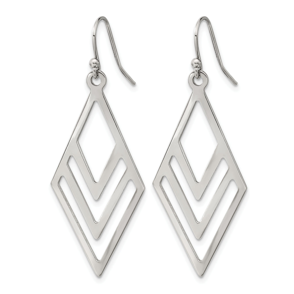 Stainless Steel Polished Drop Dangle Earrings for Women
