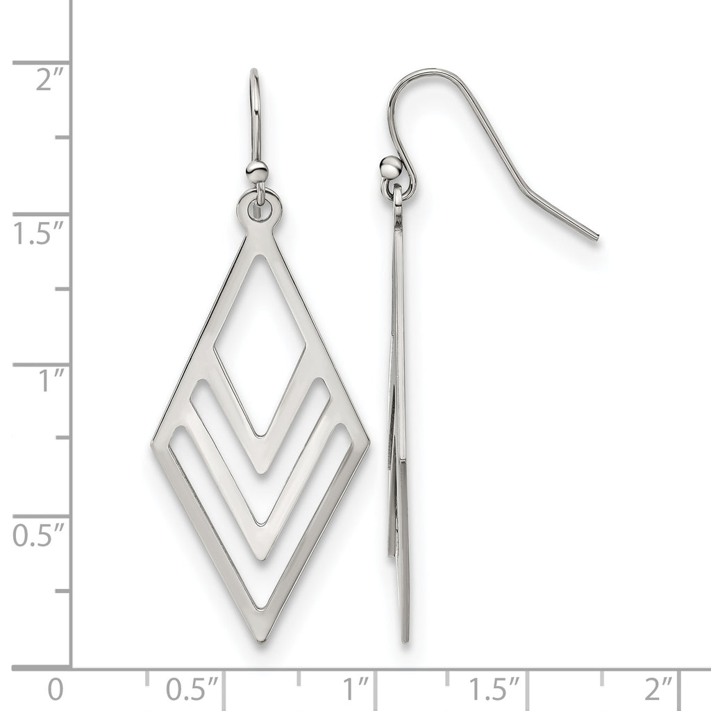 Stainless Steel Polished Drop Dangle Earrings for Women