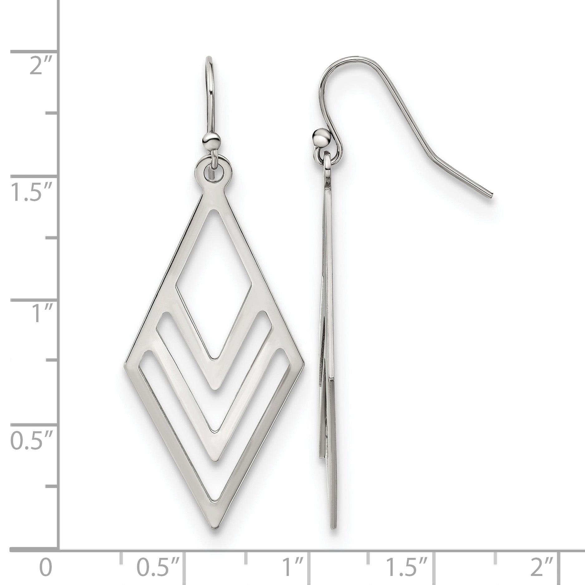 Stainless Steel Polished Drop Dangle Earrings for Women
