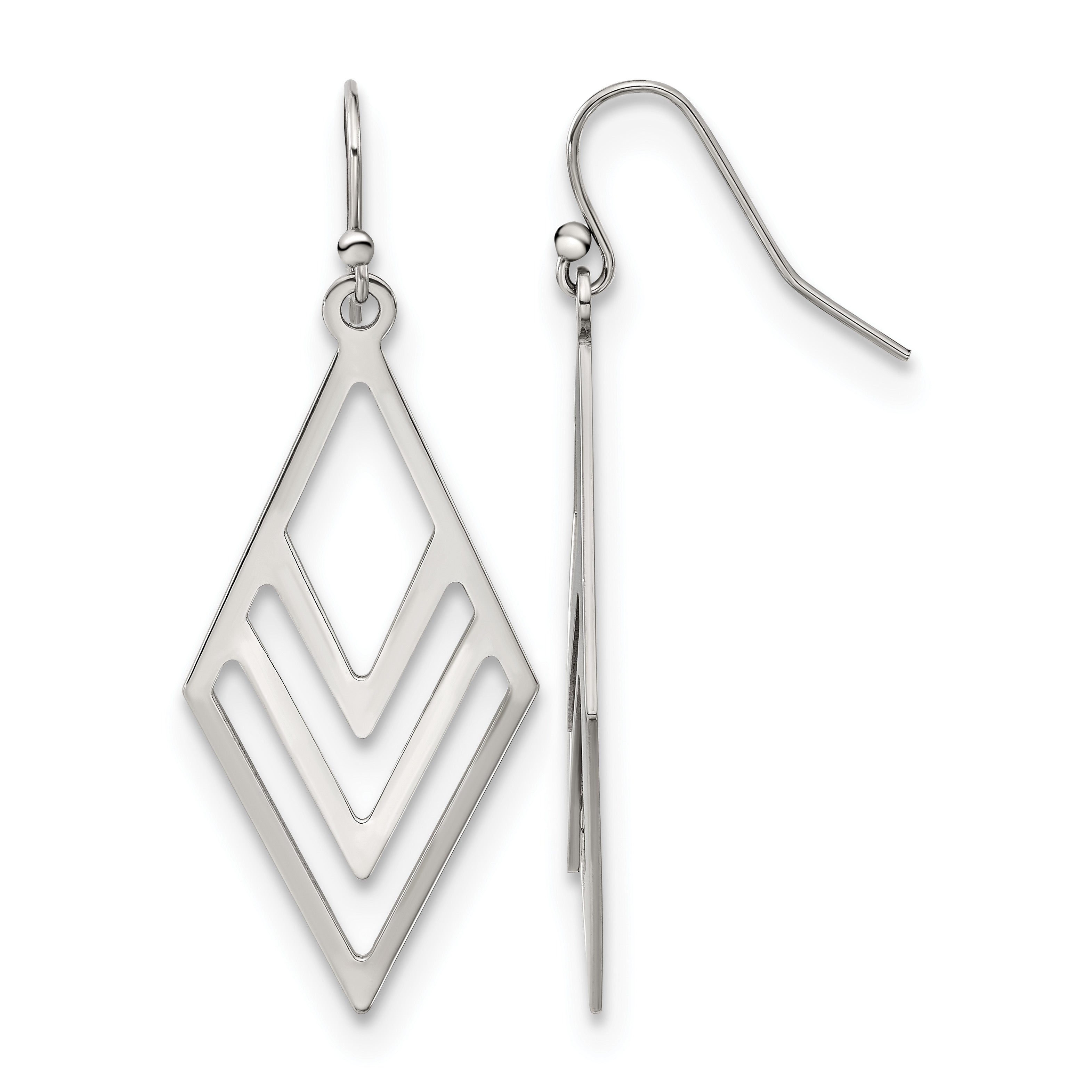 Stainless Steel Polished Drop Dangle Earrings for Women Main image