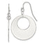 Chisel Stainless Steel Polished Circles Dangle Shepherd Hook Earrings