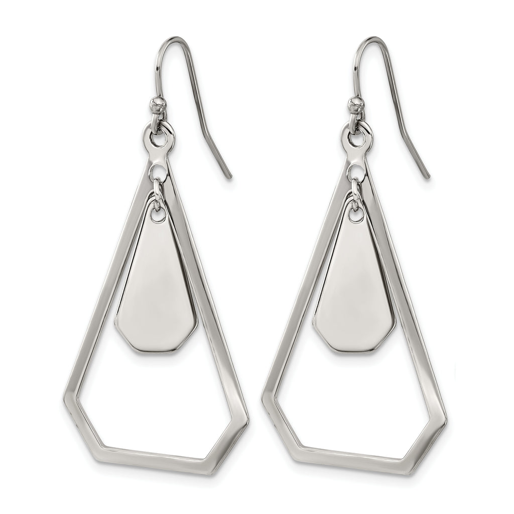 Stainless Steel Polished Drop Dangle Earrings for Women