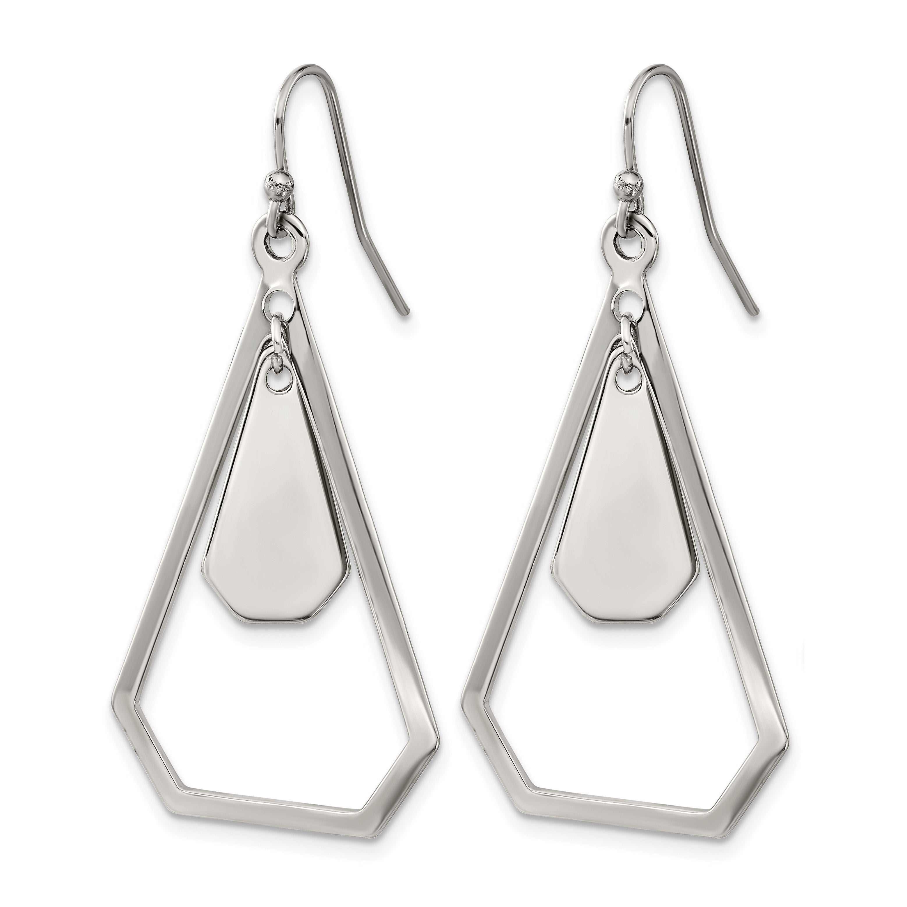 Stainless Steel Polished Drop Dangle Earrings for Women