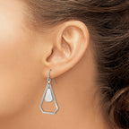 Chisel Stainless Steel Polished Dangle Shepherd Hook Earrings