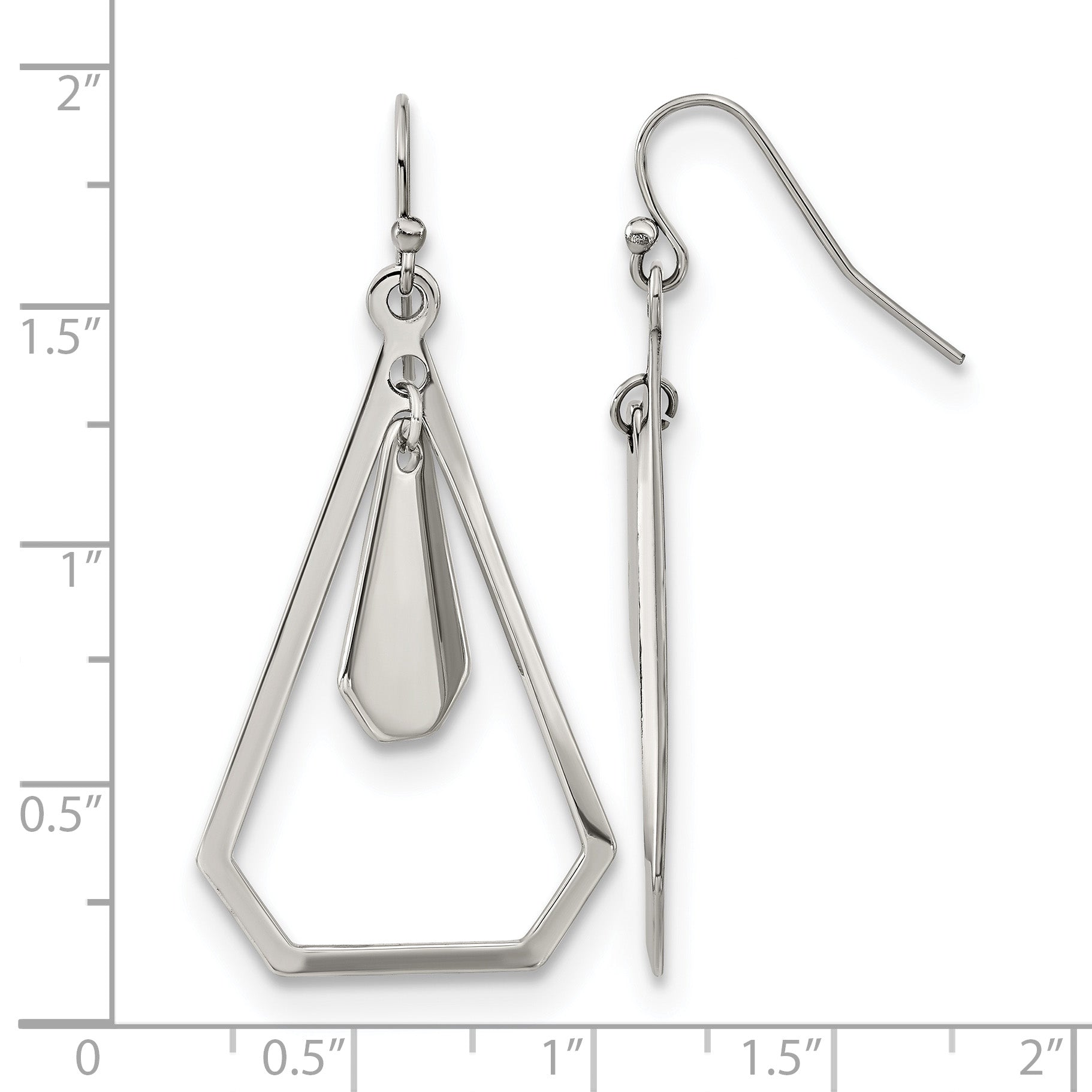 Stainless Steel Polished Drop Dangle Earrings for Women