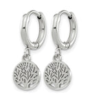 Stainless Steel Polished Huggie Hoop Earrings for Women