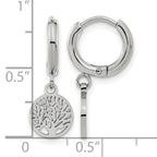 Stainless Steel Polished Huggie Hoop Earrings for Women