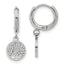 Chisel Stainless Steel Polished Tree Dangle Hoop Earring