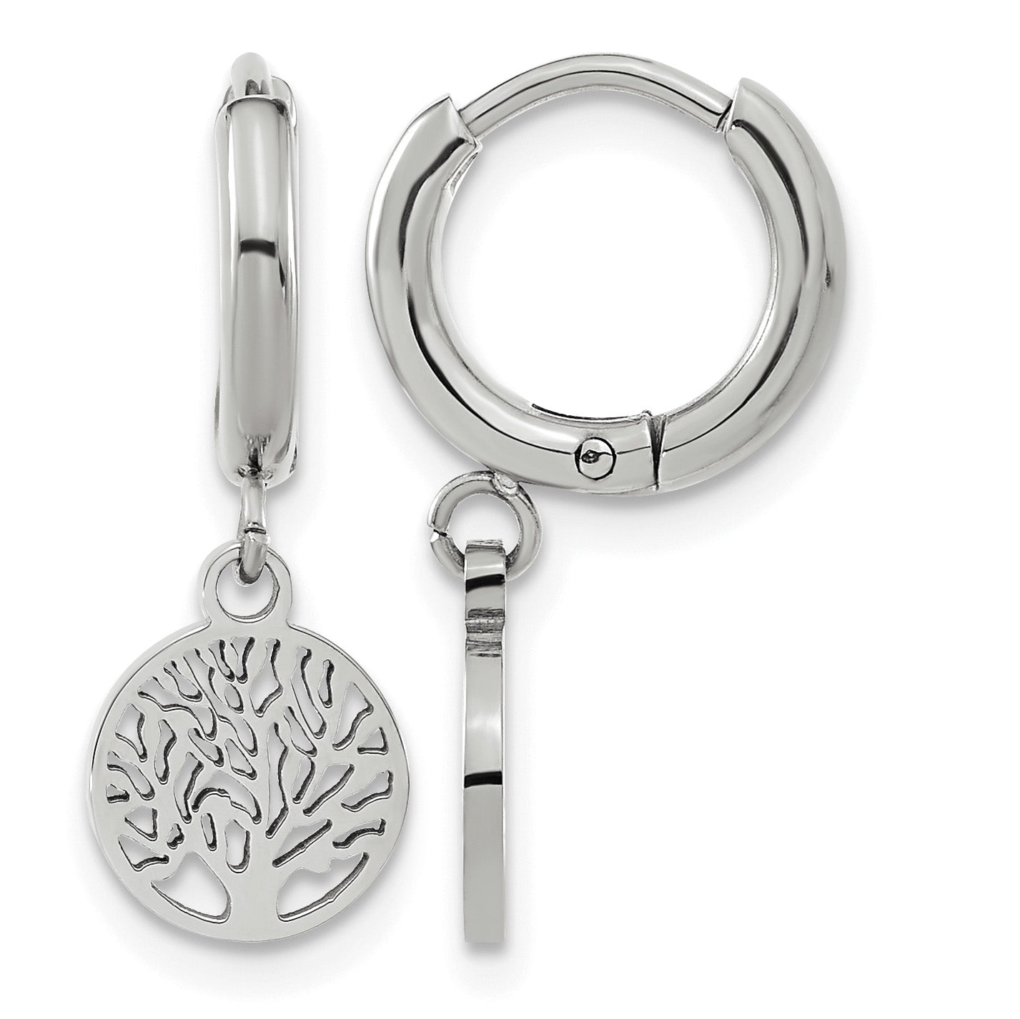 Stainless Steel Polished Huggie Hoop Earrings for Women Main image