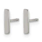Stainless Steel Polished Button Earrings