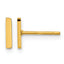 Stainless Steel Gold-Tone Polished Button Earrings