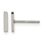 Stainless Steel Polished Button Earrings