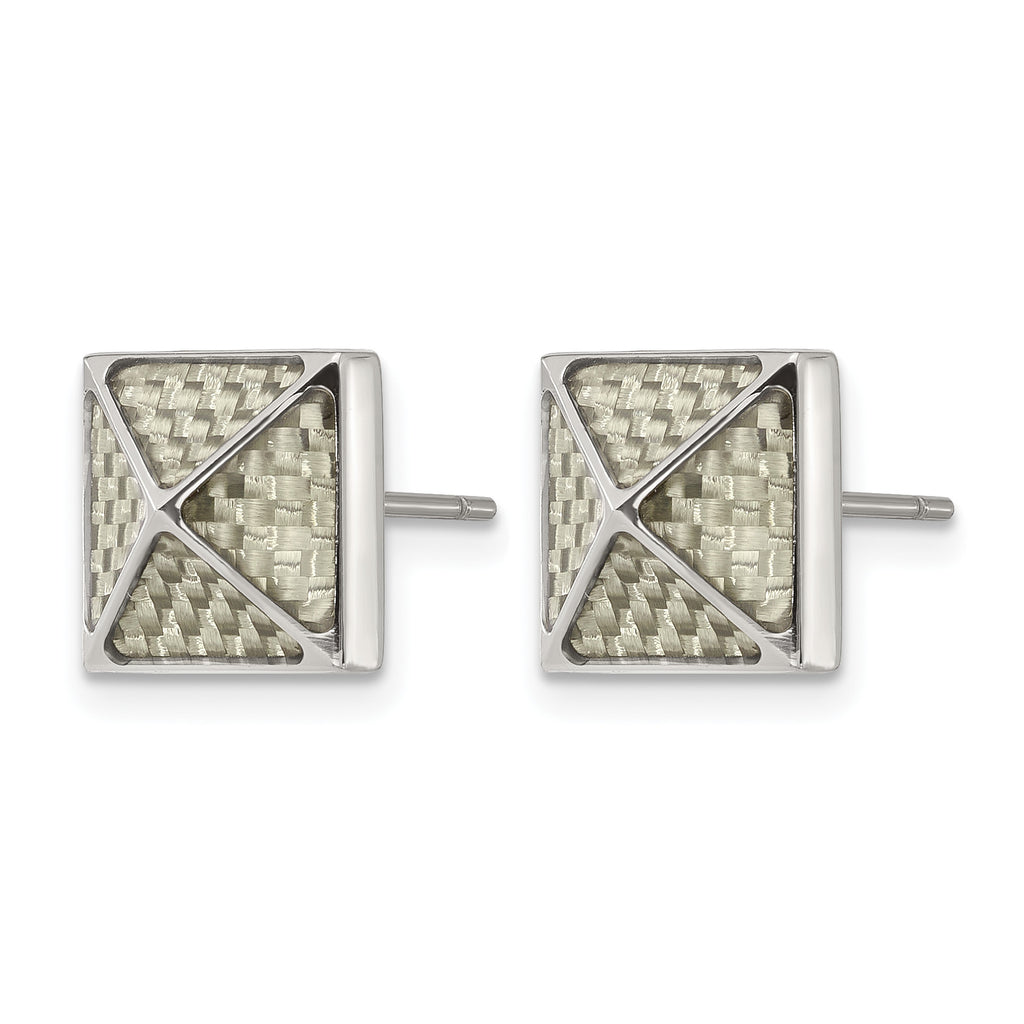 Stainless Steel Polished Stud Earrings for Men