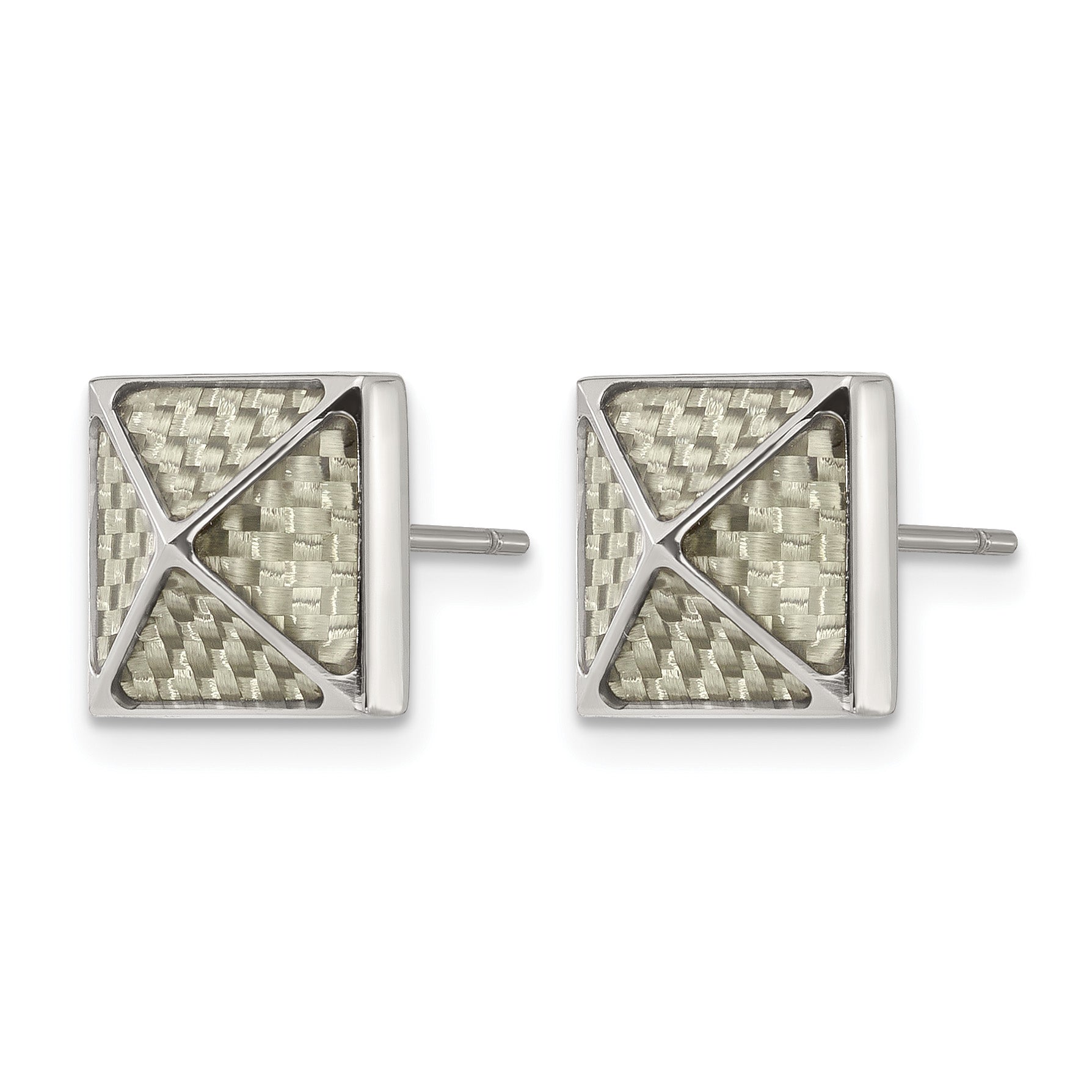 Stainless Steel Polished Stud Earrings for Men