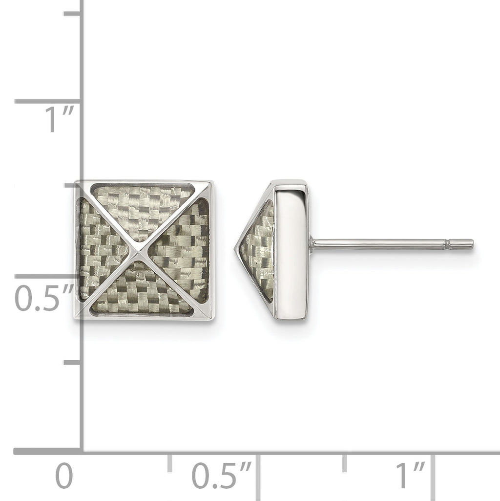 Stainless Steel Polished Stud Earrings for Men