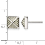 Stainless Steel Polished Stud Earrings for Men