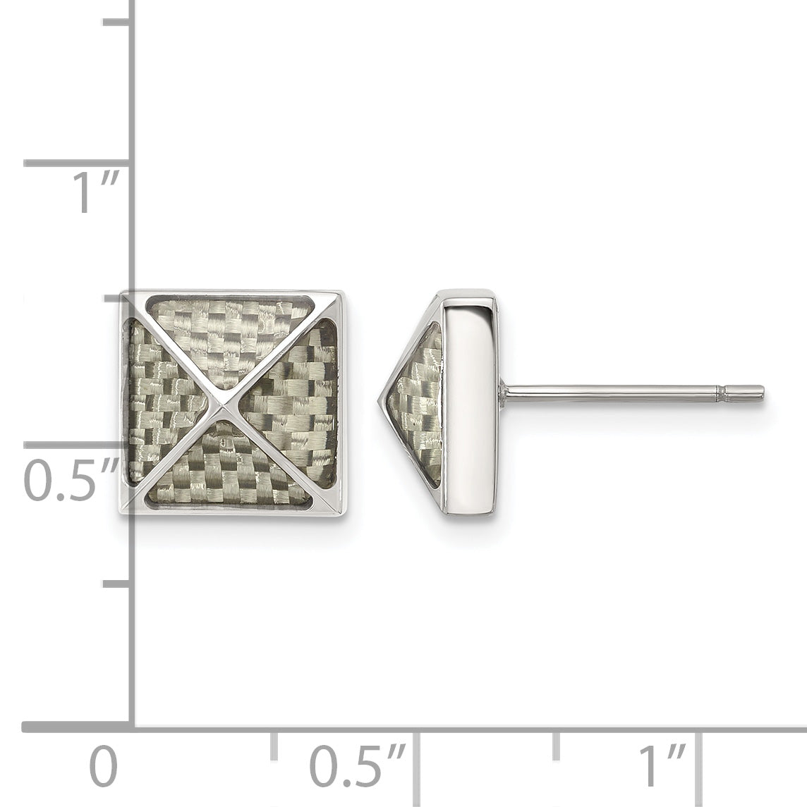 Stainless Steel Polished Stud Earrings for Men