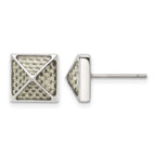Stainless Steel Polished Stud Earrings for Men