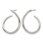 Stainless Steel Polished Hoop Earrings for Women