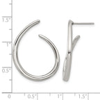 Stainless Steel Polished Hoop Earrings for Women