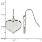 Stainless Steel Polished Heart Drop Dangle Earrings for Women