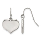 Stainless Steel Polished Heart Drop Dangle Earrings for Women