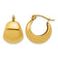 Stainless Steel Gold-Tone Polished Round Hoop Earrings
