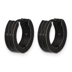 Antiqued Stainless Steel Hoop Earrings 13mm